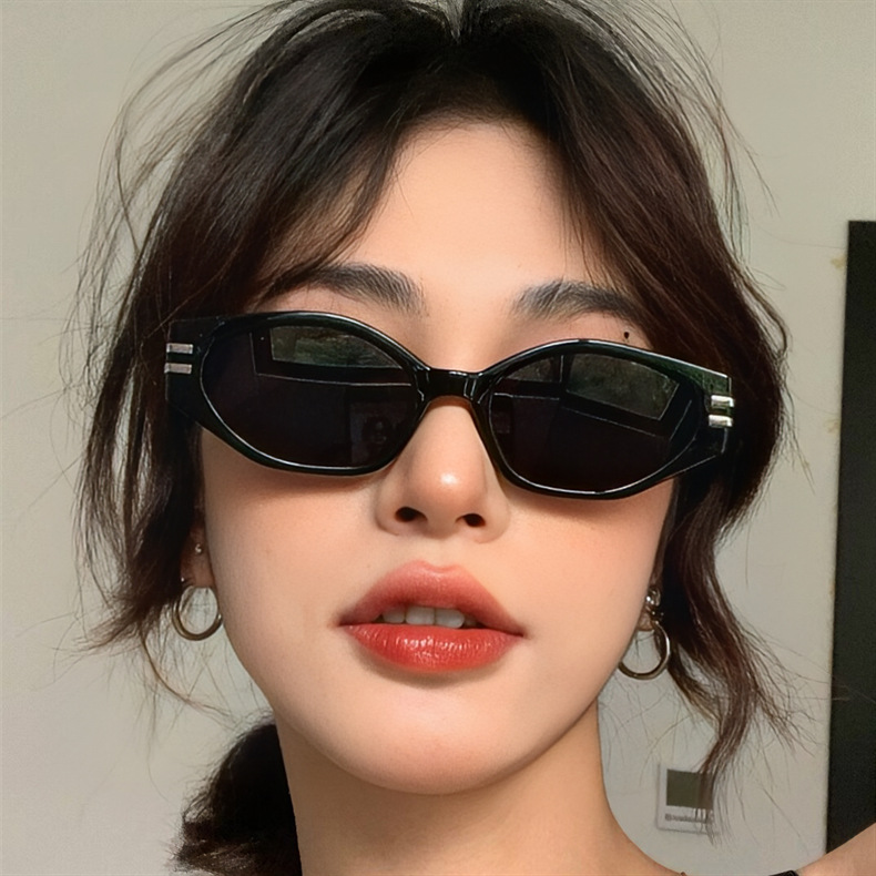 Sunglasses Cat Eye - แว่นกันแดดทรงแคทอาย Y2K กรอบเล็กใหม่สำหรับผู้หญิง แว่นกันแดดทรงแคบสไตล์เรโทร แฟชั่นสตรีทแวร์