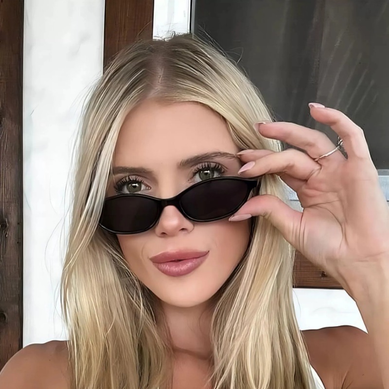 แว่นกันแดดทรงวงรีเล็กสไตล์เรโท - Sunglasses Cat Eye บทวิจารณ์และราคา