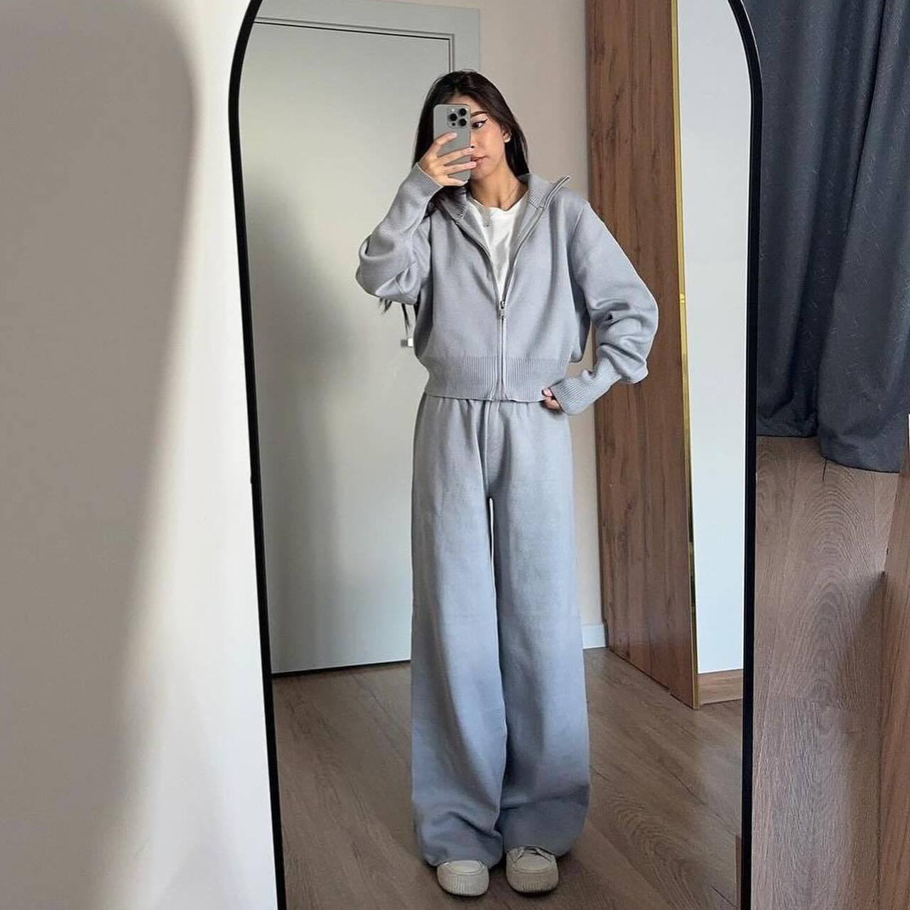 ผู้หญิงชุดจับคู่ถักสบายๆ 2 ชิ้ - Linen Pant Wide บทวิจารณ์และราคา