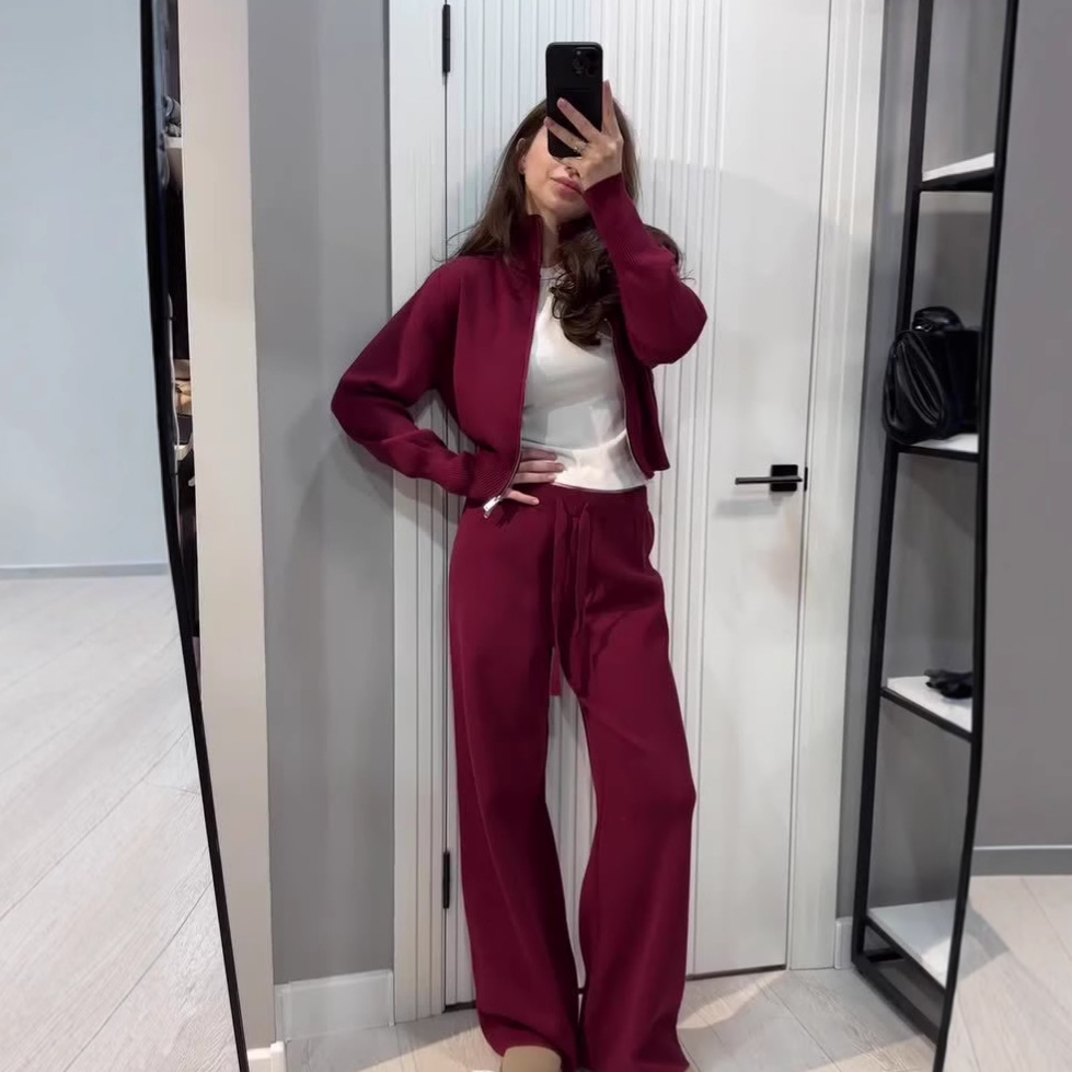 ผู้หญิงชุดจับคู่ถักสบายๆ 2 ชิ้ - Linen Pant Wide บทวิจารณ์และราคา
