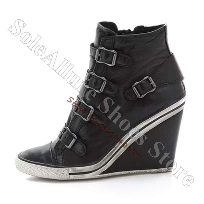 รองเท้าผ้าใบหุ้มข้อสีเทาแบบมีห - Wedge Espadrille Women บทวิจารณ์และราคา